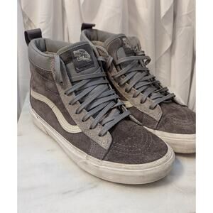 Vans Gray and Cream High-Top Athletic Shoes